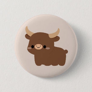 Chapa Redonda De 5 Cm Vaca Ankole-Watusi