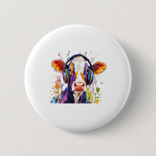 Chapa Redonda De 5 Cm Vaca colorida de Highland
