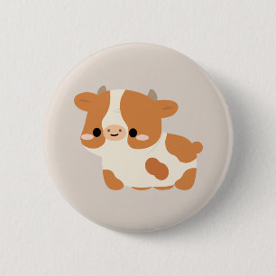 Chapa Redonda De 5 Cm Vaca de Guernsey