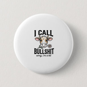 Chapa Redonda De 5 Cm Vaca Divertida Llamo Diseño de Camiseta Vintage_1