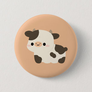 Chapa Redonda De 5 Cm Vaca Holstein