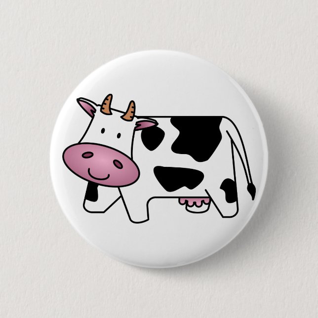 Chapa Redonda De 5 Cm Vaca lechera linda (Anverso)