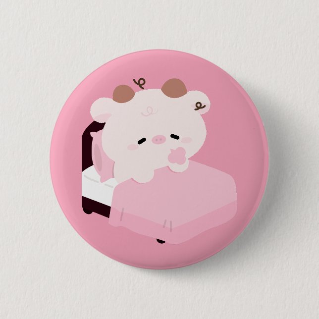 Chapa Redonda De 5 Cm Vaca Linda (Anverso)
