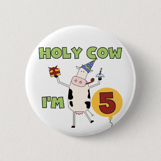 Chapa Redonda De 5 Cm Vaca santa soy 5 camisetas y regalos del