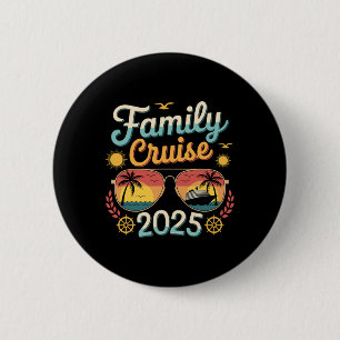 Chapa Redonda De 5 Cm Vacaciones coincidentes de crucero familiar 2025 F