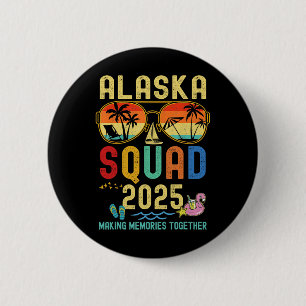 Chapa Redonda De 5 Cm Vacaciones de crucero Retro Alaska 2025 Family Fri