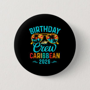 Chapa Redonda De 5 Cm vacaciones de cumpleaños en el Caribe para la trip