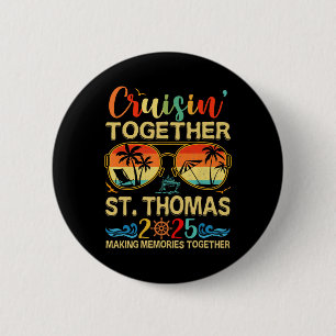 Chapa Redonda De 5 Cm Vacaciones de grupo coincidentes Cruisin Together