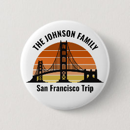Chapa Redonda De 5 Cm Vacaciones de Personalizado del Puente de San Fran