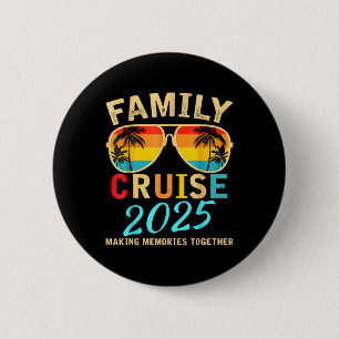 Chapa Redonda De 5 Cm Vacaciones de verano de crucero familiar 2025