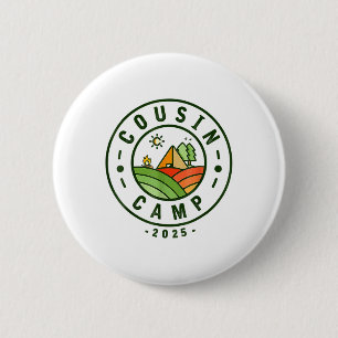 Chapa Redonda De 5 Cm Vacaciones de verano de la tribu de camping Cousin