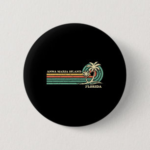 Chapa Redonda De 5 Cm Vacaciones de verano retro vintage Florida Anna Ma