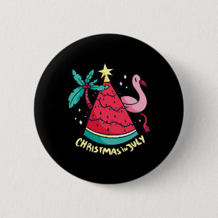 Chapa Redonda De 5 Cm Vacaciones de verano Sandía Árbol de Navidad Navid