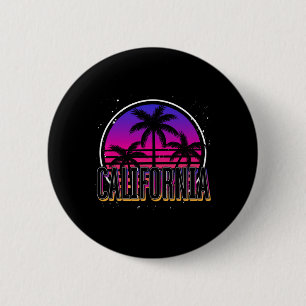 Chapa Redonda De 5 Cm Vacaciones de verano tropicales Cali Retro Palmera