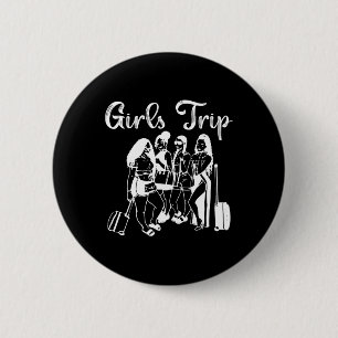 Chapa Redonda De 5 Cm Vacaciones de viaje de bodas de chicas mujeres
