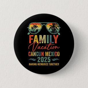 Chapa Redonda De 5 Cm Vacaciones en Cancun México 2025 Grupo Familiar Co