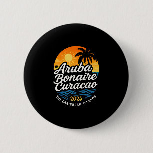 Chapa Redonda De 5 Cm Vacaciones en crucero por las islas ABC Aruba Bona