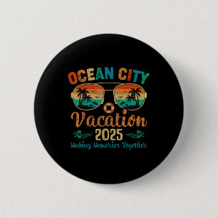 Chapa Redonda De 5 Cm Vacaciones en la playa de Ocean City 2025 Amigos F