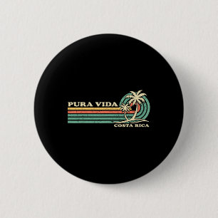 Chapa Redonda De 5 Cm Vacaciones familiares retro vintage Costa Rica Pur