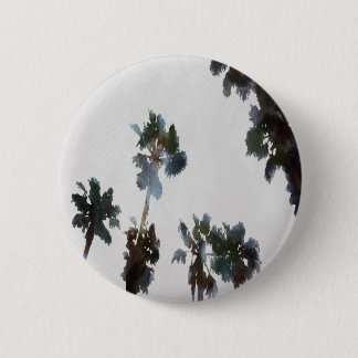Chapa Redonda De 5 Cm Vacaciones Palmas Tropicales Acuarela Artística