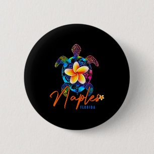 Chapa Redonda De 5 Cm Vacaciones Tropicales Tie Dye Tortuga Marina Naple