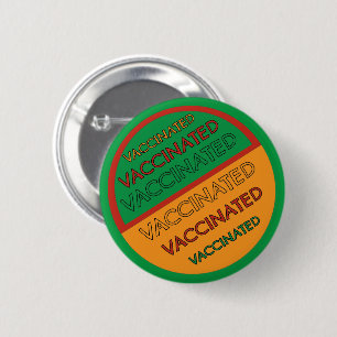 Chapa Redonda De 5 Cm Vacunado con estilo retro (fondo verde)