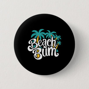 Chapa Redonda De 5 Cm Vago de Playa Verano Arena Océano Vibraciones Y Ol