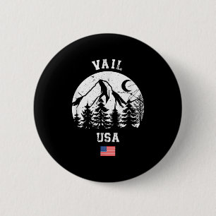 Chapa Redonda De 5 Cm Vail Colorado Ski Resort Alpine Skiine American Fl