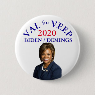 Chapa Redonda De 5 Cm Val Demings para vicepresidente 2020