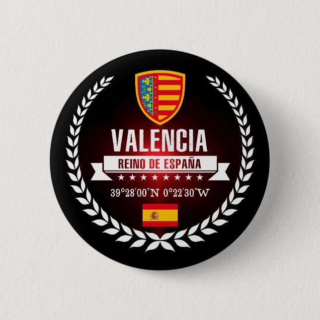 Chapa Redonda De 5 Cm Valencia (Anverso)
