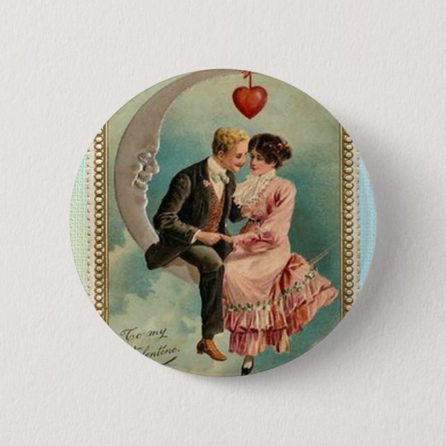 Chapa Redonda De 5 Cm valentinas victorianas (Anverso)