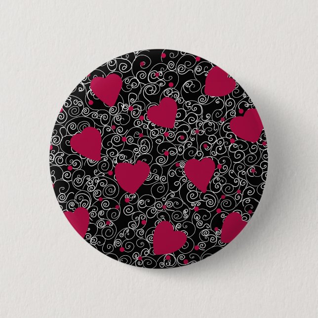 Chapa Redonda De 5 Cm Valentine Heart Art (Anverso)