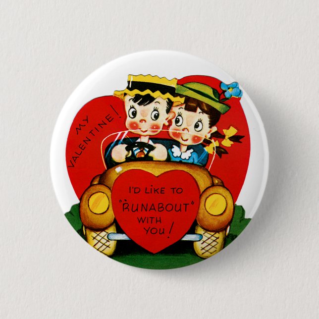 Chapa Redonda De 5 Cm Valentine Runabout (Anverso)