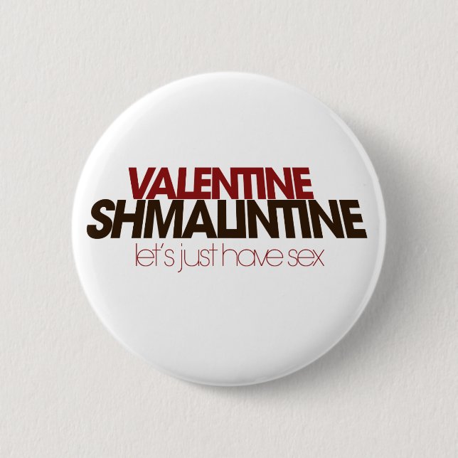 Chapa Redonda De 5 Cm Valentine Shmalintine (Anverso)