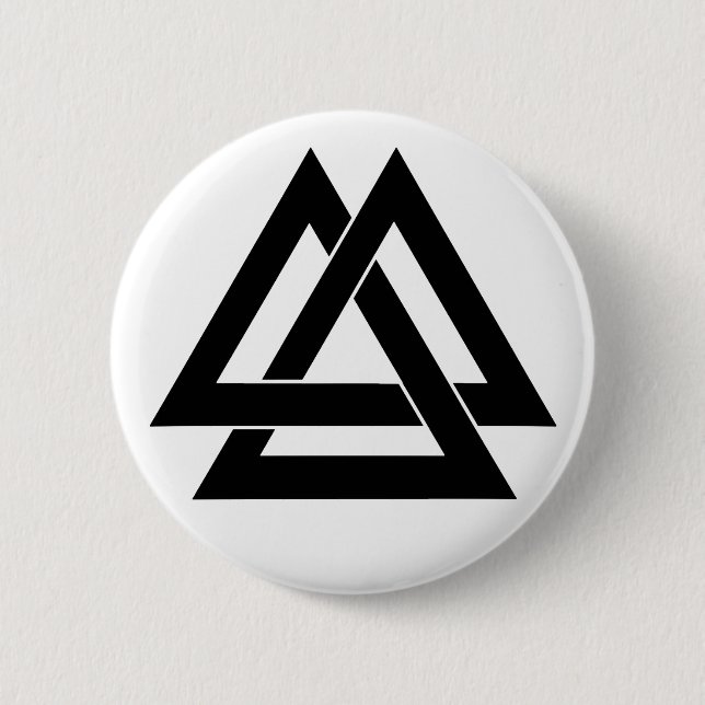 Chapa Redonda De 5 Cm Valknut - Black (Anverso)