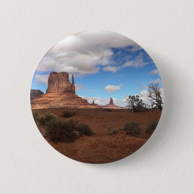 Chapa Redonda De 5 Cm Valle del Monumento (Anverso)