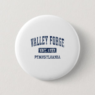 Chapa Redonda De 5 Cm Valley Forge Pennsylvania Pa Vintage Establecido P