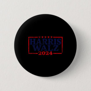 Chapa Redonda De 5 Cm Vals 2024 Elecciones Kamala Harris Tim Waltz 2024 