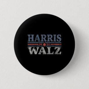 Chapa Redonda De 5 Cm Vals 2024 Elecciones Kamala Harris Tim Waltz 2024