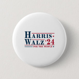 Chapa Redonda De 5 Cm Vals 2024 Para La Gente Kamala Harris Tim Waltz