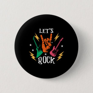 Chapa Redonda De 5 Cm Vamos a Rockear Papá Papito Guitarra Guitarrista R