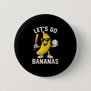 Chapa Redonda De 5 Cm Vamos Banana Retro Niños Jóvenes