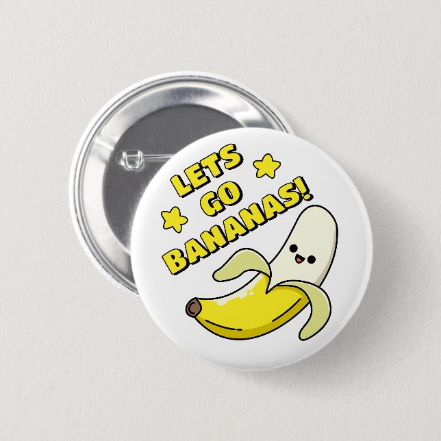 Chapa Redonda De 5 Cm ¡Vamos Bananas! (Anverso y reverso)