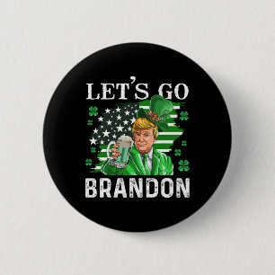 Chapa Redonda De 5 Cm Vamos Brandon St Patrick's Day Trump Beer y Estado