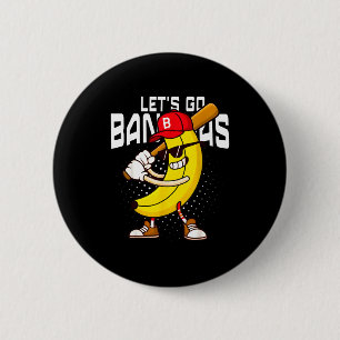 Chapa Redonda De 5 Cm Vamos camiseta retro de plátano para chicos niños