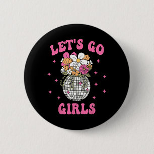 Chapa Redonda De 5 Cm Vamos Chicas equipo Bride Floral Disco Bachelorett