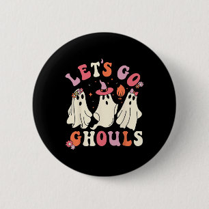 Chapa Redonda De 5 Cm Vamos Ghouls Famoso Fantasma Halloween para G