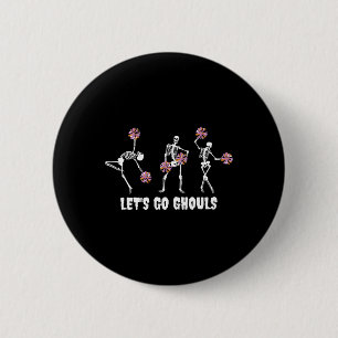 Chapa Redonda De 5 Cm Vamos Ghouls Skeleton animador Halloween Chee