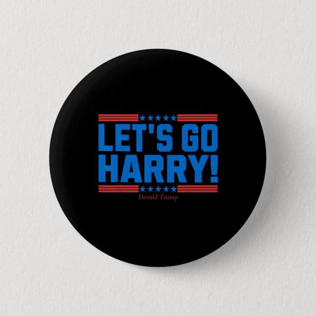 Chapa Redonda De 5 Cm Vamos, Harry, sal del sofá, vota a F (Anverso)