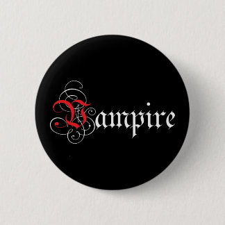 Chapa Redonda De 5 Cm Vampiro caligráfico